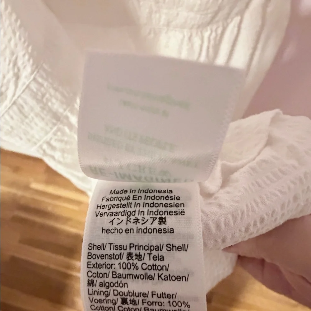 J. Crew Factory Women’s White Seersucker Tie Front Midi Dress NWT Size 18 - Picture 12 of 13